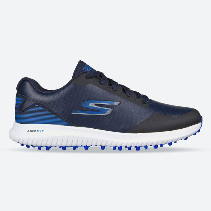 Men's Wide Fit Skechers 214028 Max 2 Golf Trainers in Grey/Red - Image 1