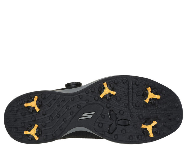 Men's Wide Fit Skechers 214076 Slip-ins Go Golf Elite Vortex Trainers in Black/Grey - Image 1