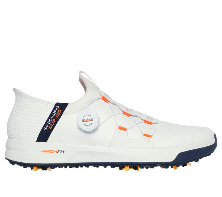 Men's Wide Fit Skechers 214076 Slip-ins Go Golf Elite Vortex Trainers in Black/Grey - Image 1