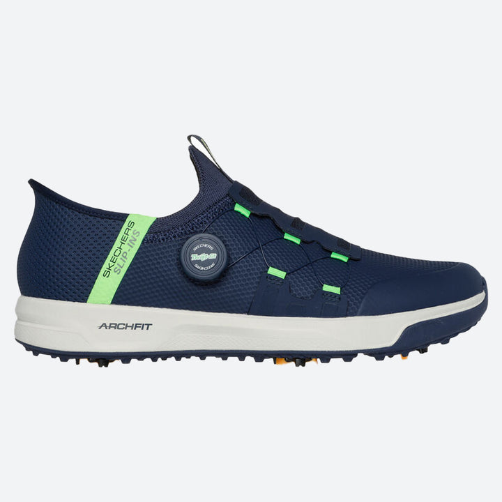 Men's Wide Fit Skechers 214076 Slip-ins Go Golf Elite Vortex Trainers in Black/Grey - Image 1