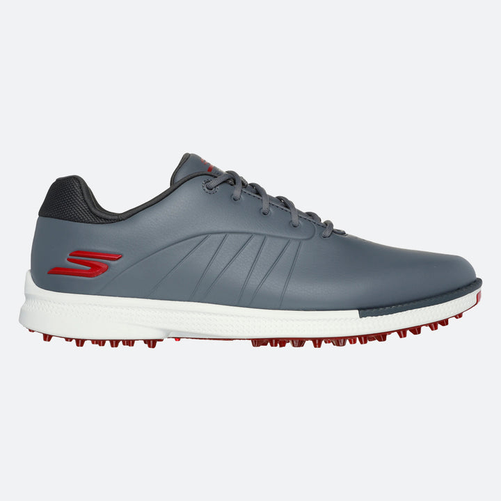 Men's Wide Fit Skechers 214099 Go Golf Tempo Trainers in Natural/Grey - Image 1