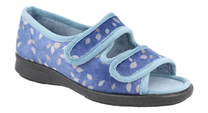Women's Wide Fit DB Summer Slippers in Blue - Image 1