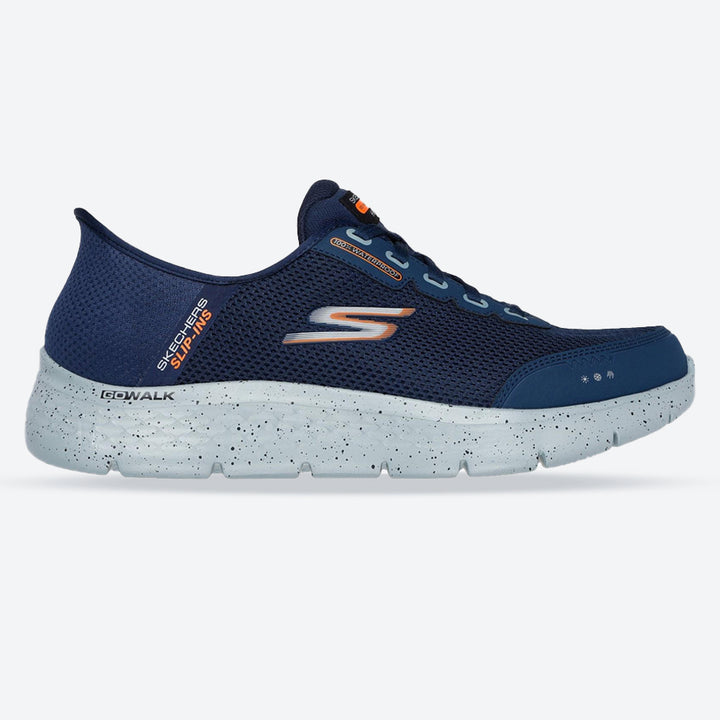 Men's Wide Fit Skechers 216330 Slip-ins Go Walk Flex 100% Waterproof Trainers - Navy in Navy - Image 1