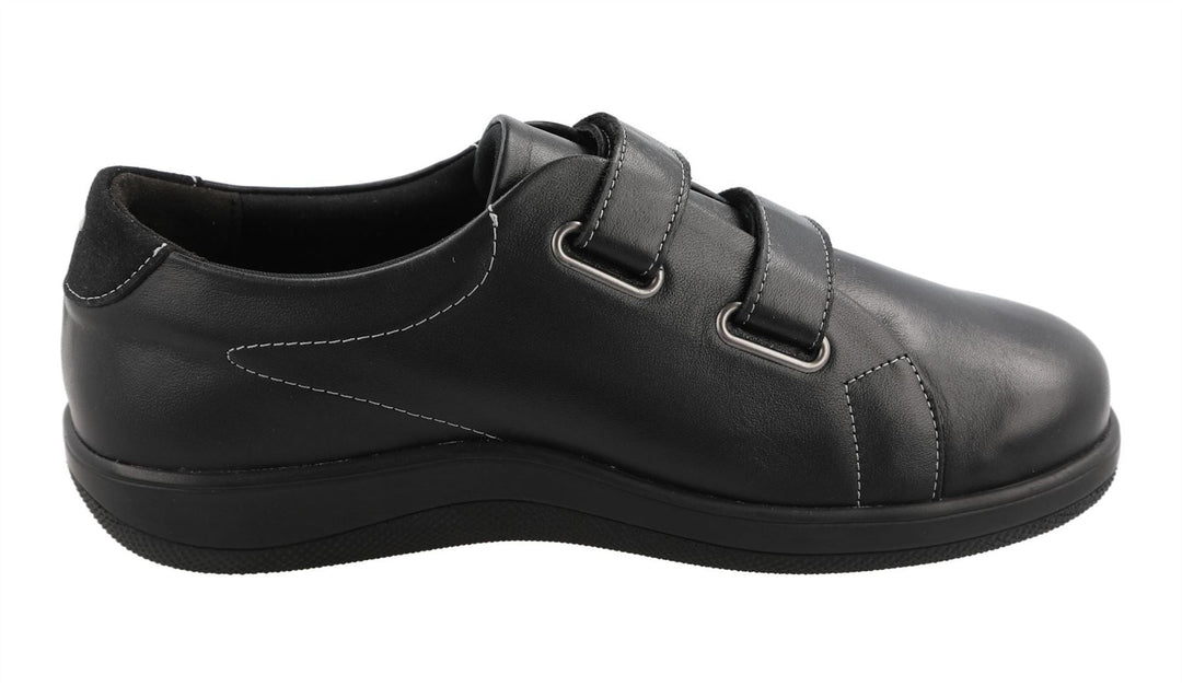 Women's Wide Fit DB Scott Shoes in Black - Image 4