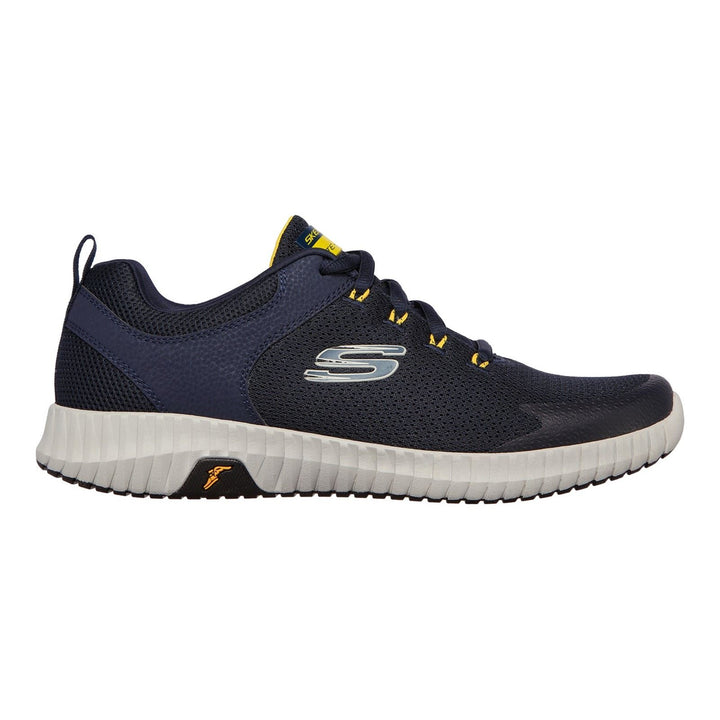 Men's Wide Fit Skechers 232212 Elite Flex Prime Take Over Sports Trainers - Navy/Yellow in Navy/Yellow - Image 1