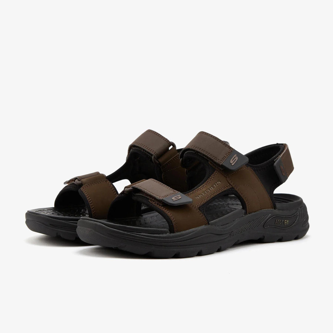 Men's Wide Fit Skechers 204349  Motley SD Kontra Sandals in Brown - Image 6