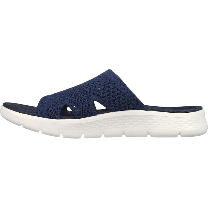 Women's Wide Fit Skechers 141425 Go Walk Flex Elation Sandals in Black - Image 1