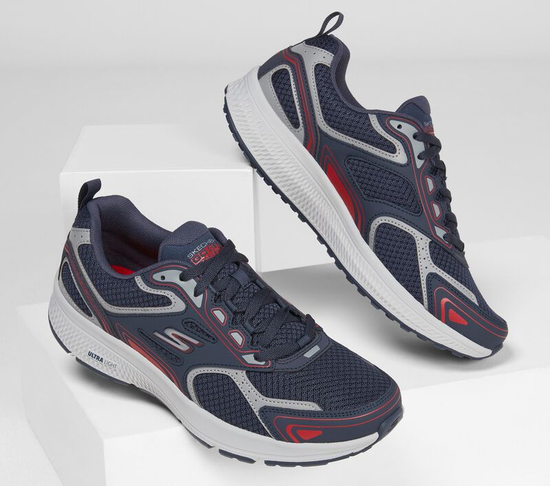 Men's Wide Fit Skechers 220034 Go Run Consistent Running Trainers - Navy/Red - Goga Mat in Navy/Red - Image 6