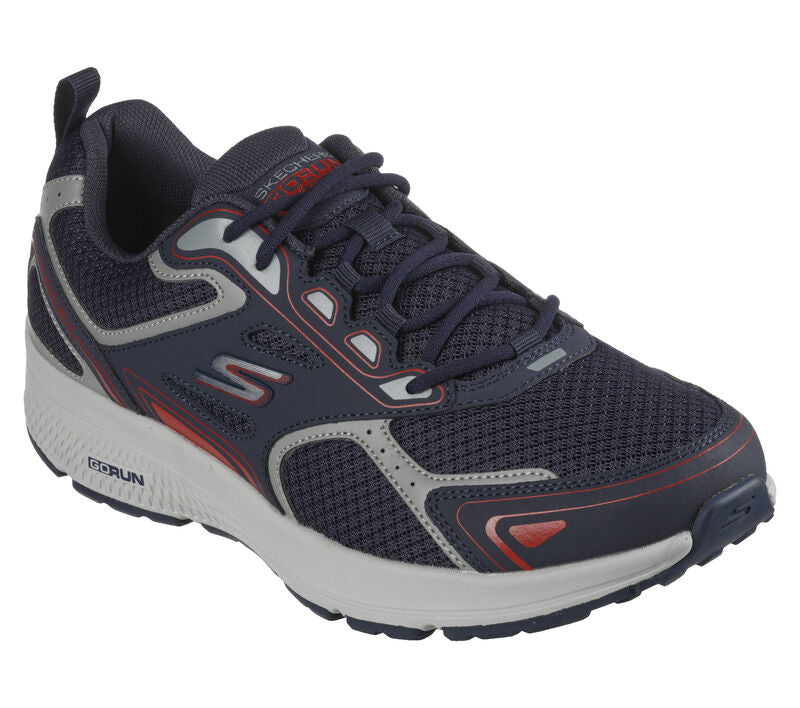 Men's Wide Fit Skechers 220034 Go Run Consistent Running Trainers - Navy/Red - Goga Mat in Navy/Red - Image 3