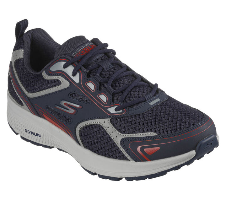 Men's Wide Fit Skechers 220034 Go Run Consistent Running Trainers - Navy/Red - Goga Mat in Navy/Red - Image 1