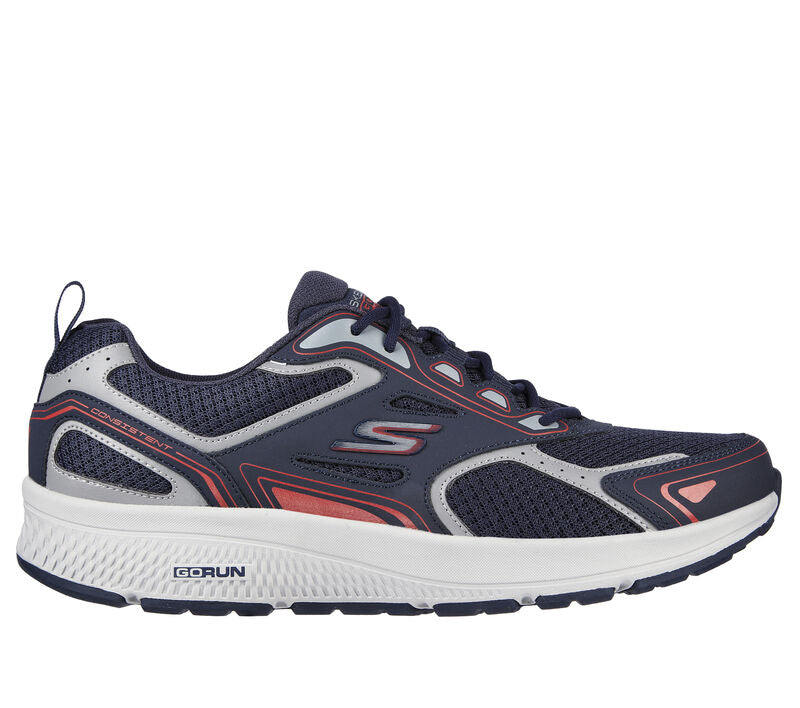 Men's Wide Fit Skechers 220034 Go Run Consistent Running Trainers - Navy/Red - Goga Mat in Navy/Red - Image 2