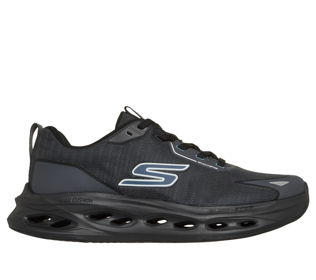 Men's Wide Fit Skechers 220417W Max Cushioning Glide Step Tukker Trainers in Navy/Blue - Image 8