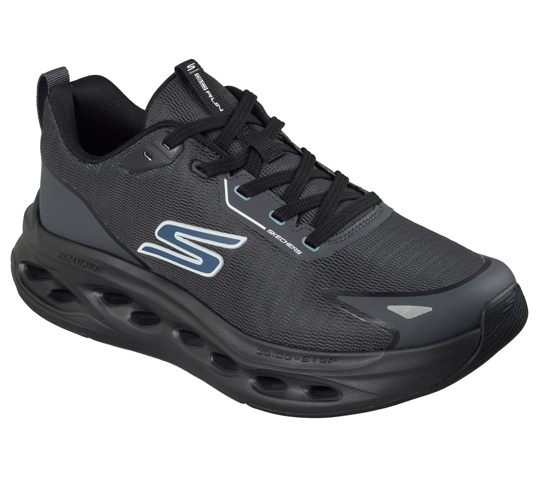 Men's Wide Fit Skechers 220417W Max Cushioning Glide Step Tukker Trainers in Navy/Blue - Image 9