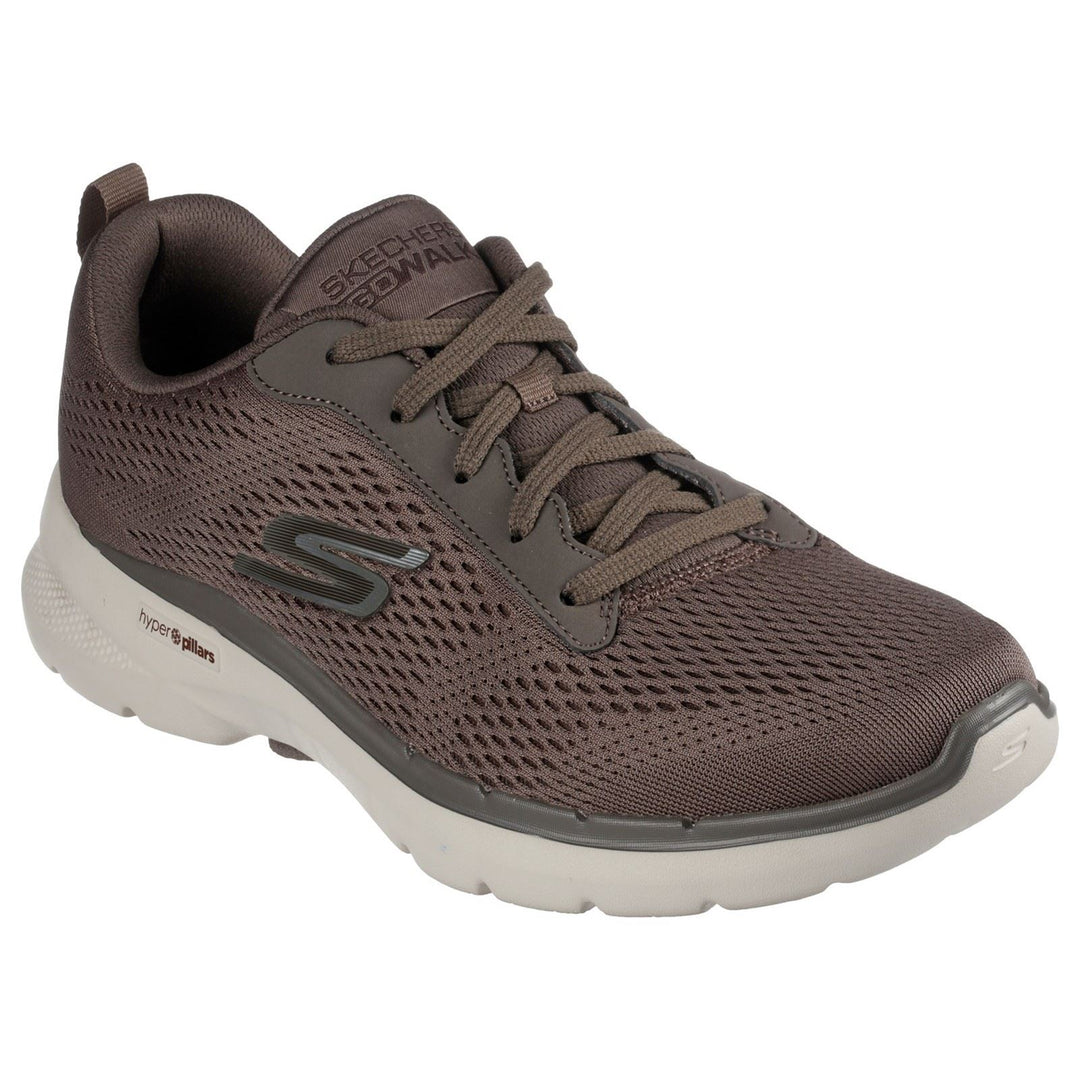 Men's Wide Fit Skechers 216209 Go Walk 6 Avalo Trainers in Taupe - Image 3