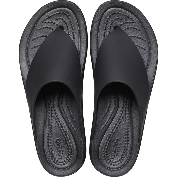 Women's Crocs 208727 Brooklyn Flip in Black - Image 1