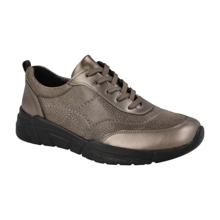 Women's Wide Fit DB Culver Shoes in Black Lea / Stretch - Image 1