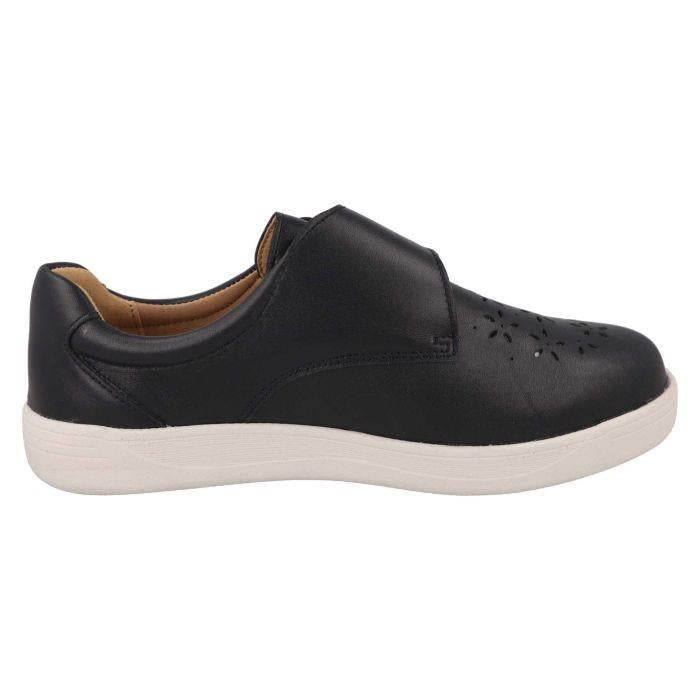 Women's Wide Fit DB Jocelyn Shoes in Navy Leather - Image 1