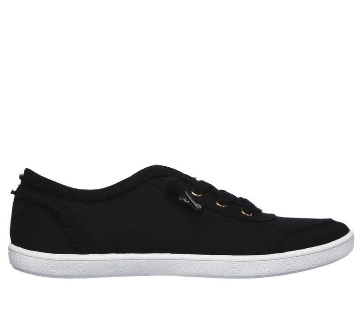Women's Wide Fit Skechers Bobs 33492W Shoes in Black - Image 1