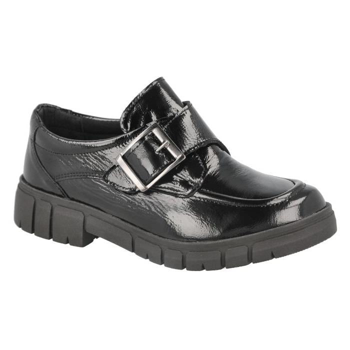 Women's Wide Fit DB Kirby Shoes in Black Leather - Image 8