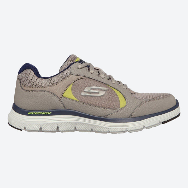 Mens Wide Fit Skechers 232222 Waterproof Luxury Flex Advantage 4.0 Walking Trainers in Grey - Image 1