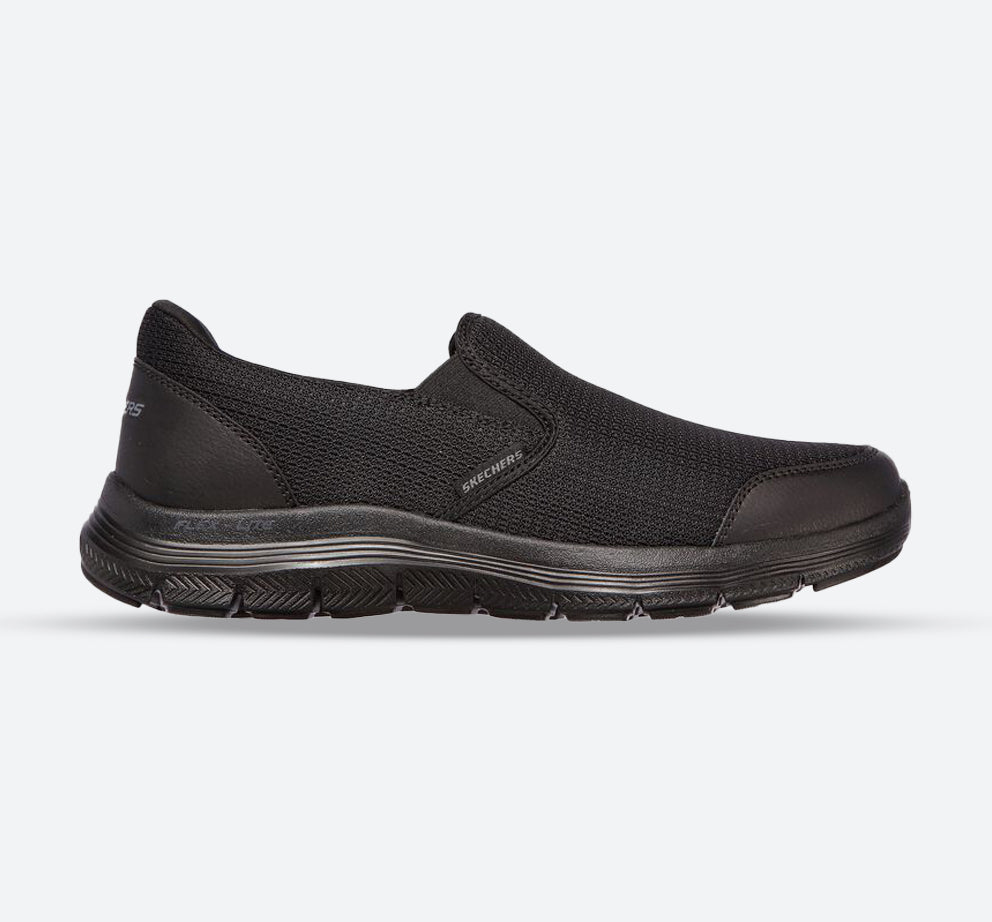 Mens Wide Fit Skechers Flex Advantage 4.0 Tuscan 232230W Black Slip Trainers in Black - Image 1