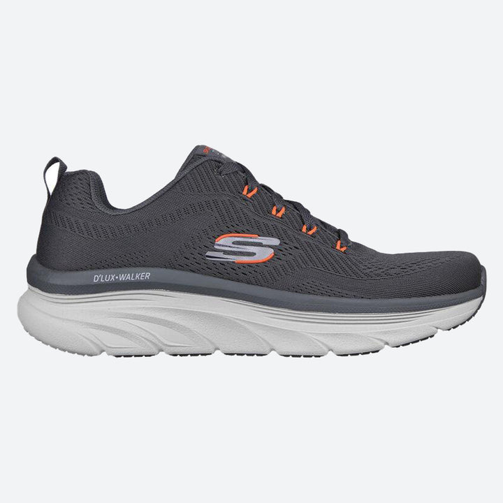 Men's Wide Fit Skechers 232364 Relaxed Fit Meerno D'lux Walker Trainers in Black/Red - Image 1