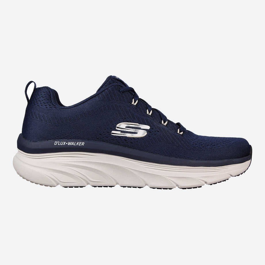 Men's Wide Fit Skechers 232364 Relaxed Fit D'Lux Walker Meerno Trainers in Navy - Image 7