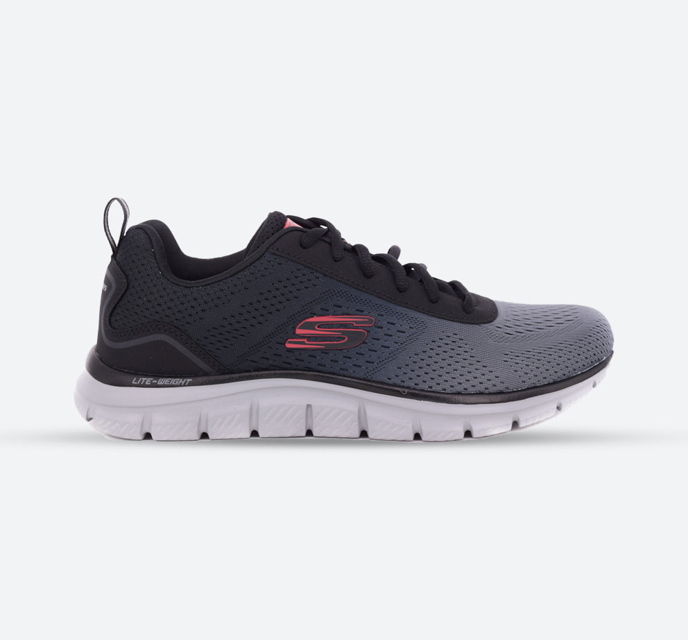 Men's Wide Fit Skechers 232399 Track-Ripkent Walking Trainers in Black/Charcoal - Image 1
