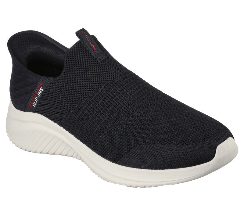 Men's Wide Fit Skechers Slip-ins 232450W Ultra Flex 3.0 - Smooth Step Trainers in Black - Image 3