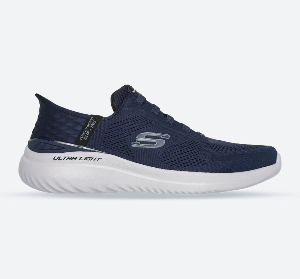Men's Wide Fit Skechers 232459 Slip-ins Bounder 2.0 Emerged Trainers in Navy - Image 1