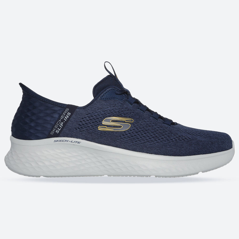 Men's Wide Fit Skechers 232466 Slip-ins Skech Lite Pro Primebase Trainers in Navy/Yellow - Image 1