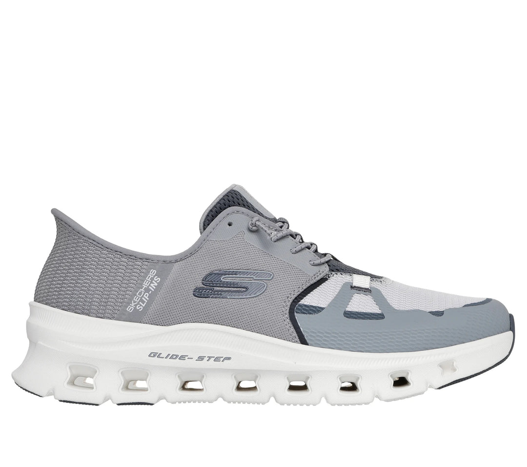 Men's Wide Fit Skechers 232930W Slip-ins Glide Step Pro Trainers in Grey/Charcoal - Image 2