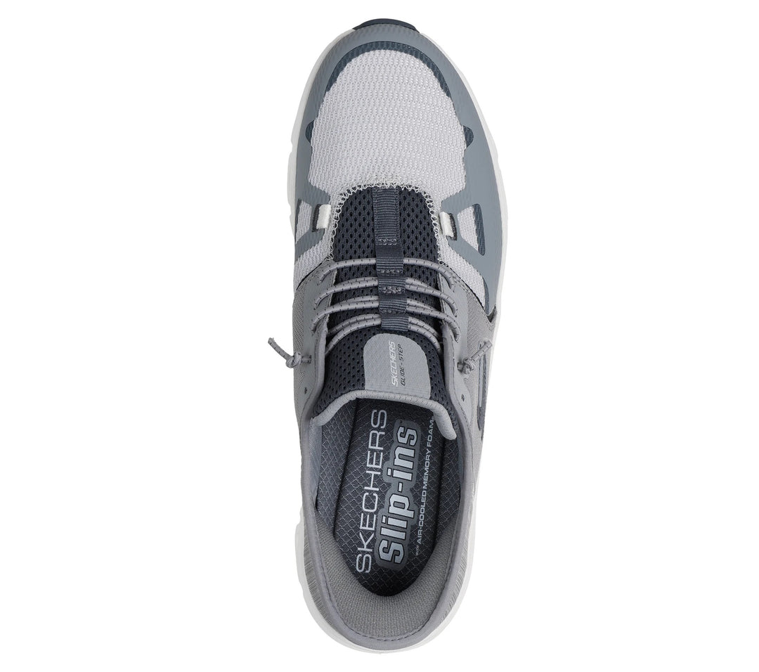 Men's Wide Fit Skechers 232930W Slip-ins Glide Step Pro Trainers in Grey/Charcoal - Image 6