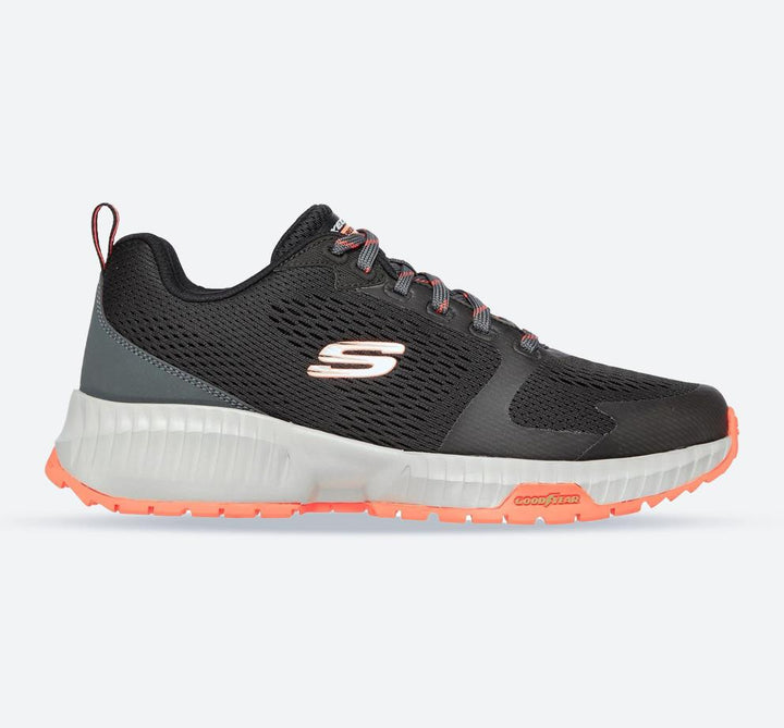 Men's Wide Fit Skechers 232119 Street Flex Eliminator Sports Trainers in Black/Red - Image 1