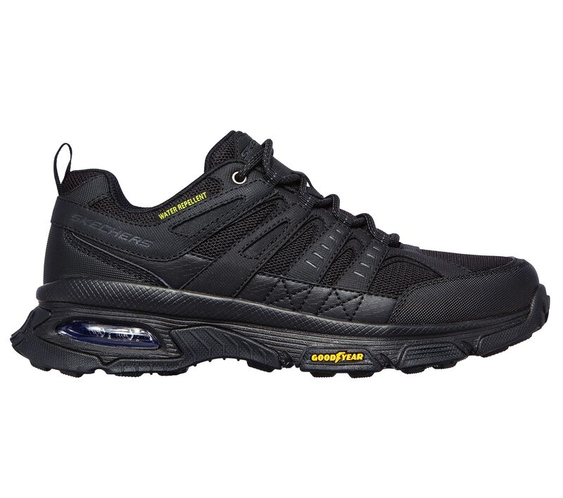 Men's Wide Fit Skechers 237214 Air Envoy Water Repellent outdoor Walking Trainers - Black in Black - Image 2