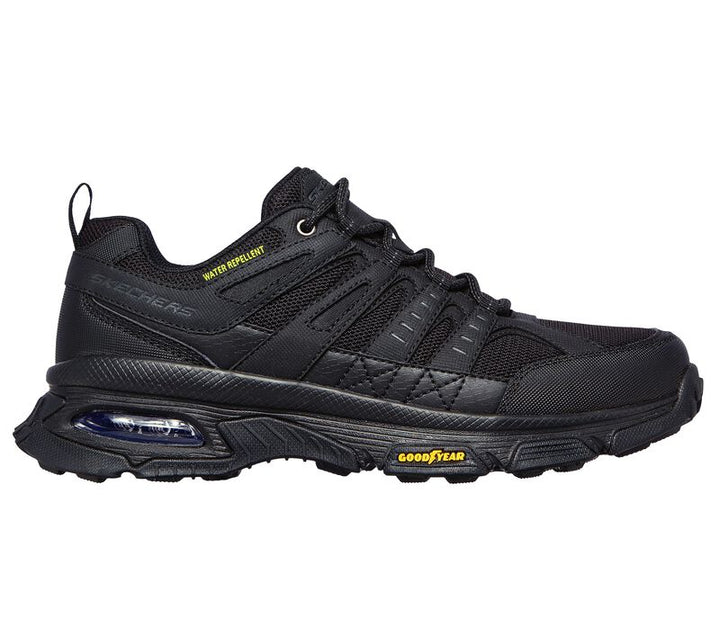 Men's Wide Fit Skechers 237214 Air Envoy Water Repellent outdoor Walking Trainers - Black in Black - Image 1