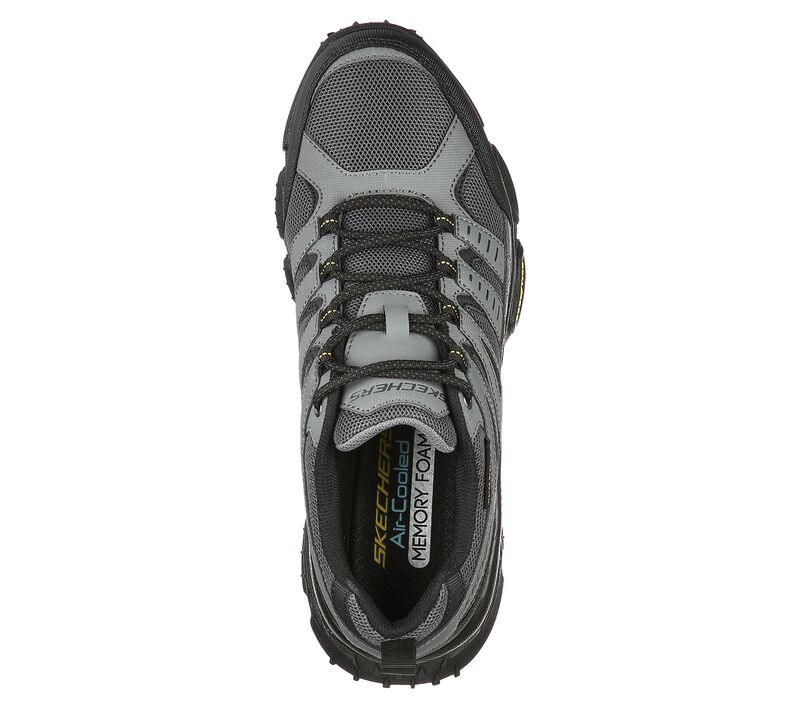 Men's Wide Fit Skechers 237214 Air Envoy Water Repellent outdoor Walking Trainers - Grey/Black in Grey/Black - Image 5
