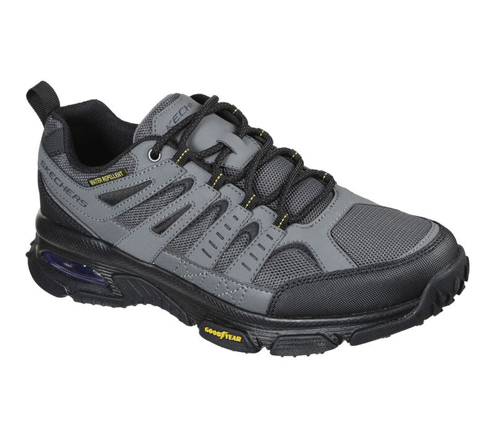 Men's Wide Fit Skechers 237214 Air Envoy Water Repellent outdoor Walking Trainers - Grey/Black in Grey/Black - Image 1