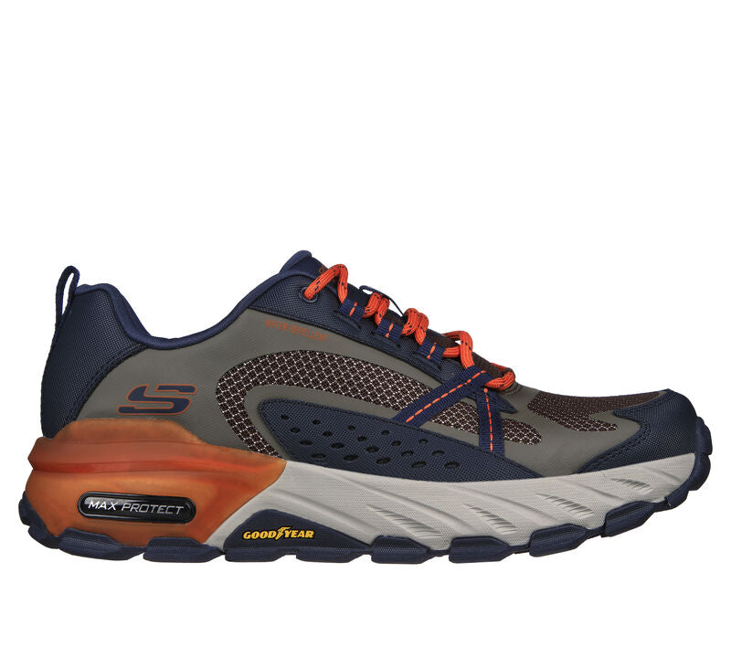 Men's Wide Fit Skechers 237303 Max Protect outdoor Walking Trainers in Black - Image 14