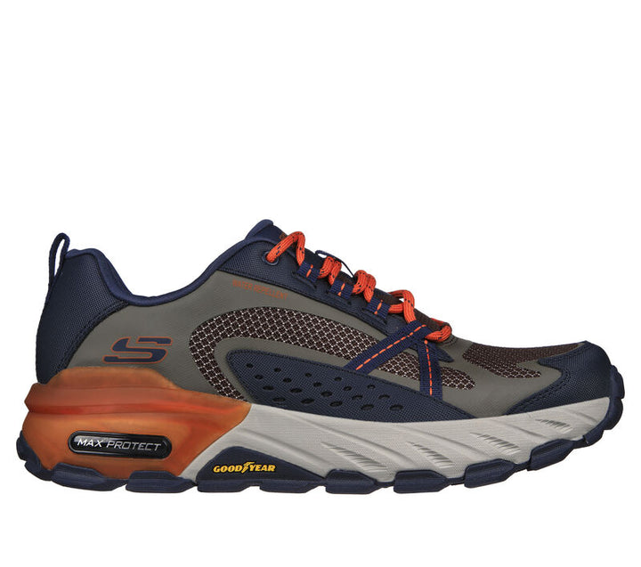 Men's Wide Fit Skechers 237303 Max Protect outdoor Walking Trainers in Black - Image 1