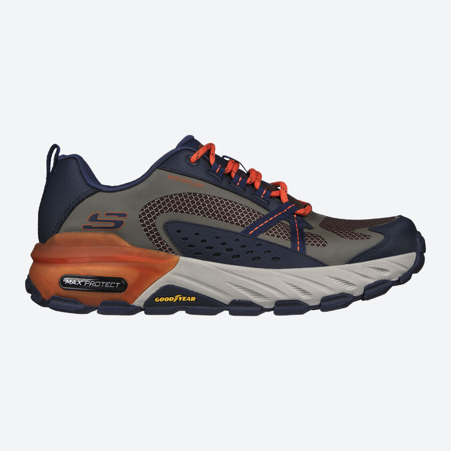 Men's Wide Fit Skechers 237303 Max Protect outdoor Walking Trainers in Black - Image 13