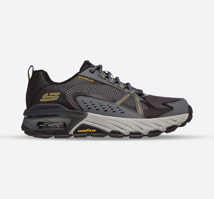 Men's Wide Fit Skechers 237303 Max Protect outdoor Walking Trainers in Black - Image 1