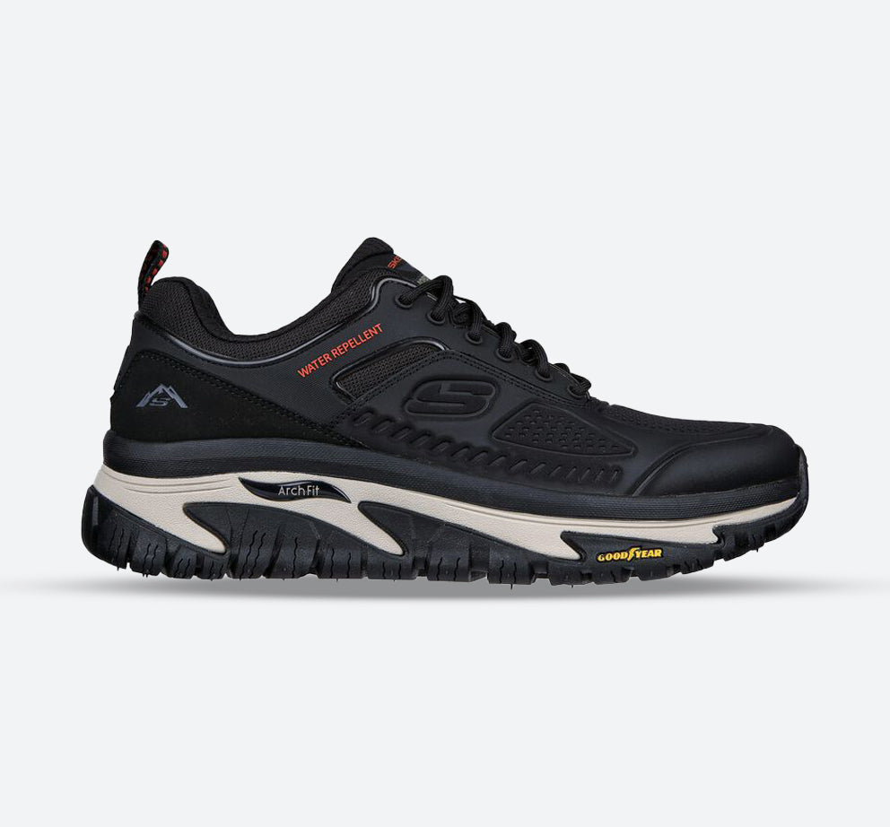 Men's Wide Fit Skechers 237333 Arch Fit Road Walker Recon Good Year Trainers - Black in Black - Image 1