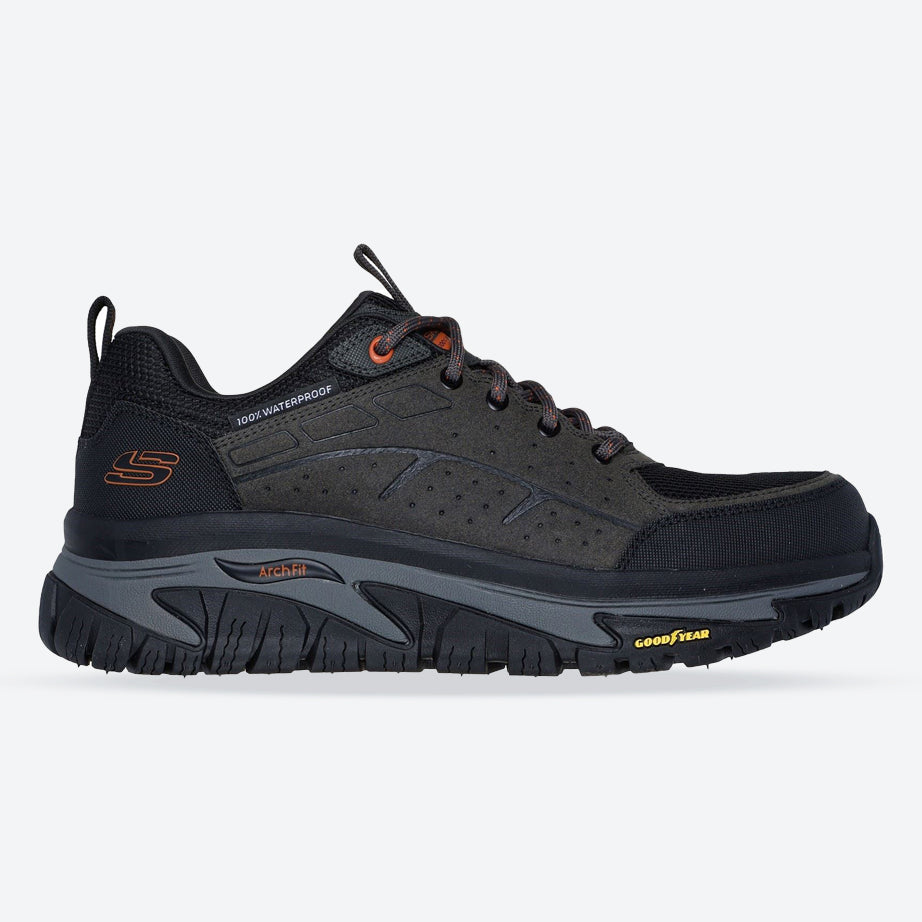 Men's Wide Fit Skechers 237488 Arch Fit Road Walker Vernal Trainers in Charcoal/Black - Image 1