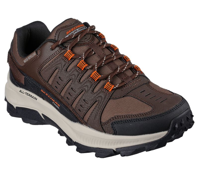 Men's Wide Fit Skechers 237501 Equalizer 5.0 Trail-Solix Walking Trainers - Brown/Orange in Brown / Orange - Image 3