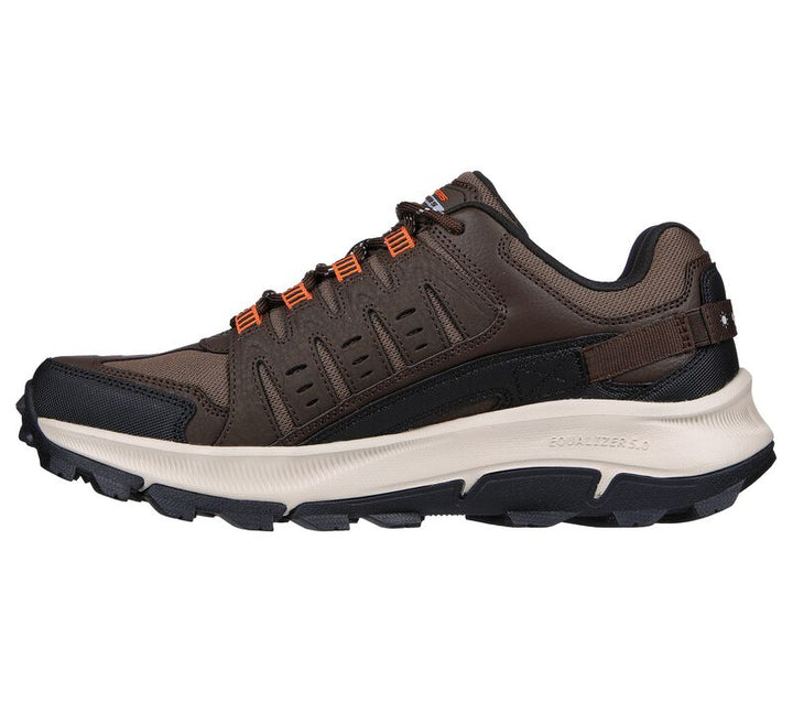 Men's Wide Fit Skechers 237501 Equalizer 5.0 Trail-Solix Walking Trainers - Brown/Orange in Brown / Orange - Image 1
