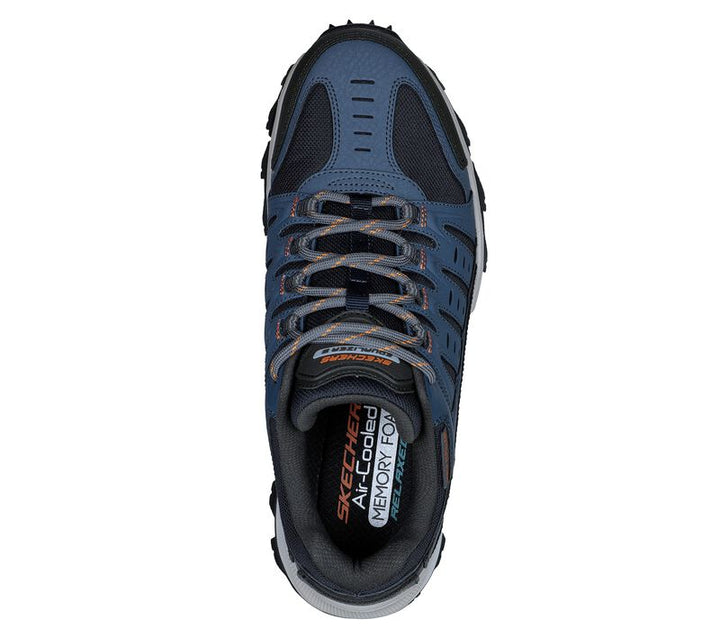 Men's Wide Fit Skechers 237501 Equalizer 5.0 Trail-Solix Walking Trainers - Navy/Orange in Navy/Orange - Image 1