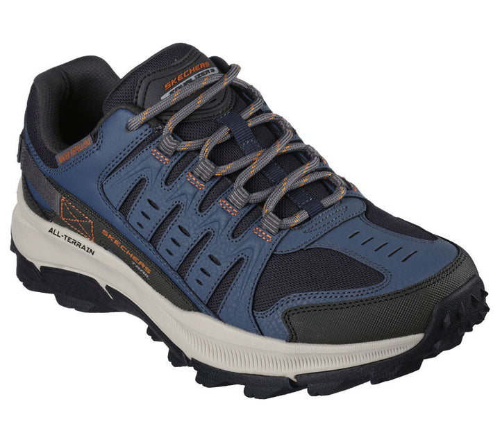 Men's Wide Fit Skechers 237501 Equalizer 5.0 Trail-Solix Walking Trainers - Navy/Orange in Navy/Orange - Image 1