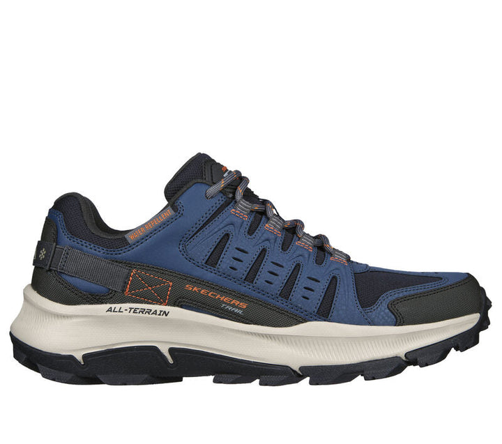 Men's Wide Fit Skechers 237501 Equalizer 5.0 Trail-Solix Walking Trainers - Navy/Orange in Navy/Orange - Image 1