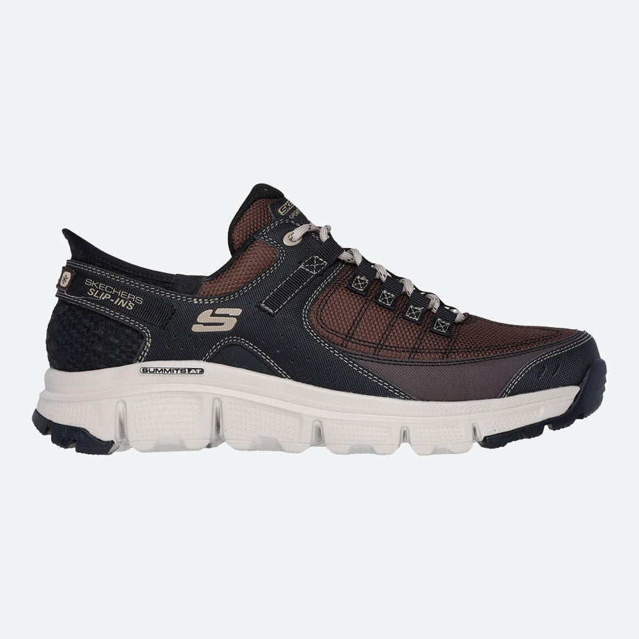 Men's Wide Fit Skechers 237622 Slip-ins Summits At Trainers in Black/Charcoal - Image 6